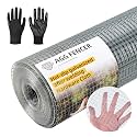 AggFencer Hardware Cloth 1/2 inch 48 x 100ft Chicken Wire Fence with Gloves
