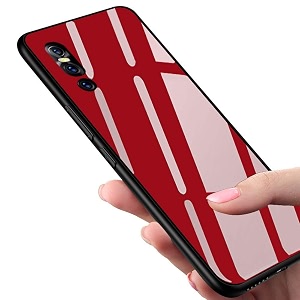 agh full body 360 degree complete all angle protection slim fit stylish latest hybrid hard bumper back case glass cover for realme 5 pro red