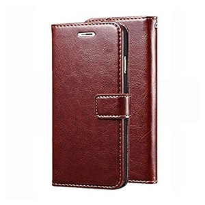 agh shockproof full body protection all angle cover 360 degree complete protection leather flip wallet back case cover for samsung galaxy on 7 brown