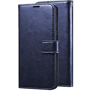 agh shockproof full body protection all angle cover 360 degree complete protection leather flip cover wallet back cover case mobile cover for samsung galaxy m11 blue