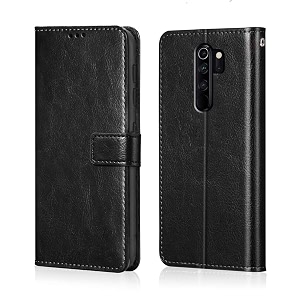 agh shockproof full body protection all angle cover 360 degree complete protection leather flip cover wallet back cover case mobile cover for redmi xiaomi mi note 8 pro black