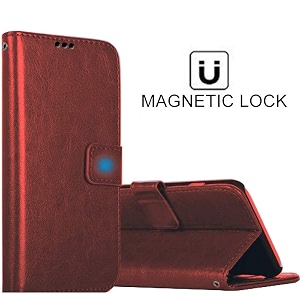 agh shockproof full body protection all angle cover 360 degree complete protection leather flip cover wallet back cover case mobile cover for reno 3 pro brown