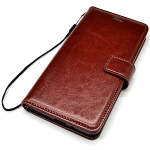 agh shockproof full body protection all angle cover 360 degree complete protection leather flip cover wallet back cover case mobile cover for redmi xaiomi mi 7a brown