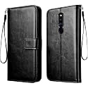 AGH Shockproof Full Body Protection All Angle Cover 360 Degree Complete Protection Leather FLIP Wallet Back CASE Mobile Cover for Oppo F11 PRO (Black)