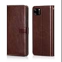 agh shockproof full body protection all angle cover 360 degree complete protection leather Flip Cover wallet Back Cover Case mobile cover for realme c11 [brown]