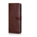 agh shockproof full body protection all angle cover 360 degree complete protection leather Flip Cover wallet Back Cover Case mobile cover for oppo a9 2020 / a5 2020 [brown]