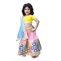 Aglare Girl's Net Readymade Lehenga Choli