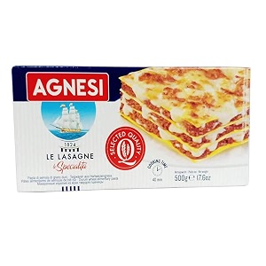 agnesi lasagne pasta 500 gram vegetarian pack of 1