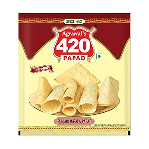agrawal39s 420 punjabi masala papad pack of 2 400gm