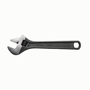 agrico tata 8 inch adjustable spanner  heavy-duty wrench with rust-proof black phosphate finish  universal hand tool for plumbing nuts amp bolts wra001 black