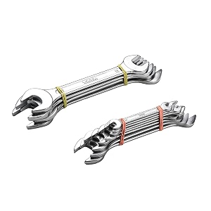 agrico tata double open end spanner set of 12  heat-treated alloy steel wrench kit  sizes 6x7mm to 30x32mm  durable hand tools for home garage amp industrial use grey
