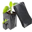 AgriVision 5x7 Inch Black Nursery Bags | UV Coated Grow Bags for Seedlings &amp; Plants (Pack of 50)