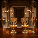 Agromech Brass Pack of 2 Table Diya