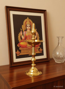 agromech kerala deepak brass table diya