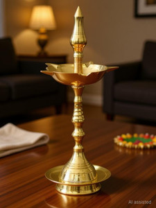 agromech table diya brass pack of 2 table diya set