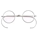Agstum Blue Light Blocking Reading Glasses, Small Round Wire Rim Readers