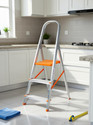 AGUERRI 3 Step Foldable Aluminium Ladder for Home Use (Silver) 5Year Warranty Aluminium Ladder