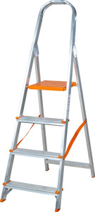 aguerri 4 step foldable aluminium ladder for home use silver 5year warranty aluminium ladder