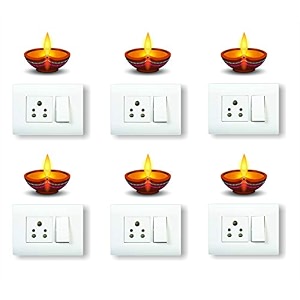 amazing diya 3d wall switch board stickers for living bed kids room  set of 5