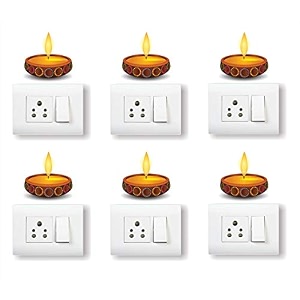 amazing diya 3d wall switch board stickers for living bed kids room  set of 5