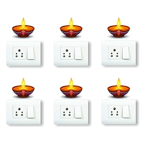 amazing diya 3d wall switch board stickers for living bed kids room  set of 5