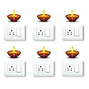 Amazing Diya 3D Wall Switch Board Stickers for Living Bed Kids Room | (Set of 5)