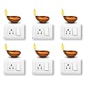 Amazing Diya 3D Wall Switch Board Stickers for Living Bed Kids Room | (Set of 5)