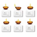 Amazing Diya 3D Wall Switch Board Stickers for Living Bed Kids Room | (Set of 5)