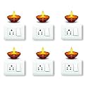 Amazing Diya 3D Wall Switch Board Stickers for Living Bed Kids Room | (Set of 5)