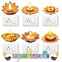 Vinyl Diwali Diya Abstract Multicolour Standard Graphic Print Switch Panel Board Sticker (Self-Adhesive)