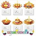 Vinyl Diwali Diya Abstract Multicolour Standard Graphic Print Switch Panel Board Sticker Self-Adhesive
