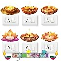Vinyl Diwali Diya Abstract Multicolour Standard Graphic Print Switch Panel Board Sticker Self-Adhesive