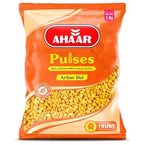ahaar nutritious toor dal - 1kg  natural arhar daal tur amp kandipappu  essential pulses and dals for daily cooking