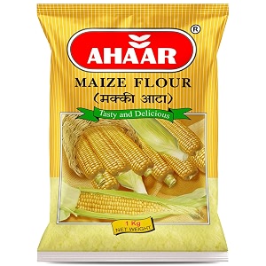 ahaar makki atta 10kg  corn flour  maize flour1kg x 10 pack pack of 10