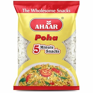 ahaar thick poha 500g  high-fibre rice flakes  chiwda chura amp avalakki for breakfast  healthy atukulu amp aval  100 natural flattened rice