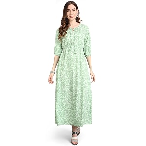 AHANA Printed Crepe Maxi Dress