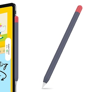 ahastyle duotone case silicone skin cover compatible with apple pencil 2nd generation ipad pro 11 129 inch 2018 midnight blue red