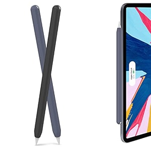 ahastyle silicone case for apple pencil 2nd generation amp apple pencil pro 2024 sleeve skin ultra thin apple pencil protective cover compatible with magnetic charging and double tap black blue