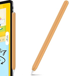 ahastyle duotone silicone skin sleeve cover compatible with apple pencil 2nd generation 2018 apple ipad pro 11129 inch 2018 orange