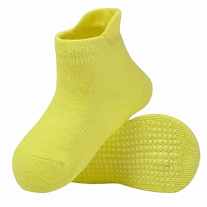 ahc anti skid socks for kids 1-3 years - plain color ankle length grip socks for boys and girls - comfortable and durable