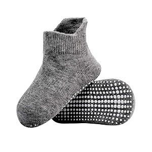 ahc anti skid socks for kids 1-3 years - plain color ankle length grip socks for boys and girls - comfortable and durable