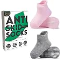 AHC Anti Skid Socks for Kids 1-3 Years - Plain Color Ankle Length Grip Socks for Boys and Girls - Comfortable and Durable