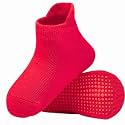 AHC Anti Skid Socks for Kids 1-3 Years - Plain Color Ankle Length Grip Socks for Boys and Girls - Comfortable and Durable