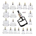 AHCS Hijama Cupping Set With Pump Multi-Size (18 cup) Professional Acupoint Manual Therapy for Body Massage, Sciatica