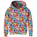Ahegao Big Girls Sweatshirts Girls Colorful Orange Cats Hoodies Graphics Pullover with Pocket 9T 10T 11T 13T Long Sleeve Hoodie