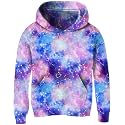 Ahegao Big Girls Sweatshirts Girls Colorful Pink Blue Hoodies Tie Dye Graphics Pullover with Pocket 9T 10T 11T 14T Long Sleeve Hoodie