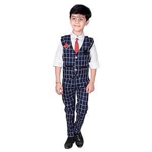 ahhaaaa Boys Blended Waistcoat Shirt Tie Trouser
