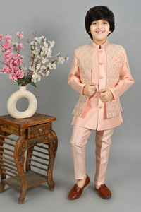 AHHAAAA Boys Wedding Kurta Waistcoat and Breeches