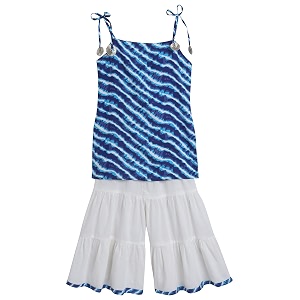 ahhaaaa cotton leheriya print sleeveless kurti-sharara set for girls