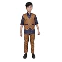 AHHAAAA Kids Cotton Blend Waistcoat Kurta and Pant Set for Boys 163